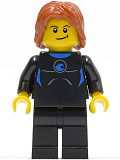 LEGO cty0407 Coast Guard City - Surfer in Wetsuit, Dark Orange Tousled Hair, Crooked Smile